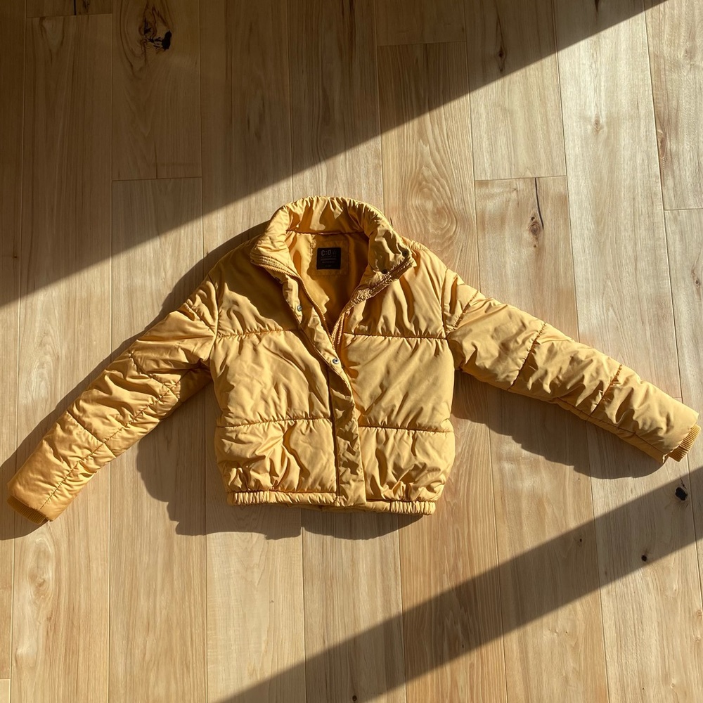 Yellow Cotton On puffer jacket